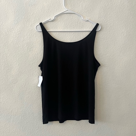 NEW Eileen Fisher 100% Silk Black Tank Cami XL Blouse - Picture 4 of 4